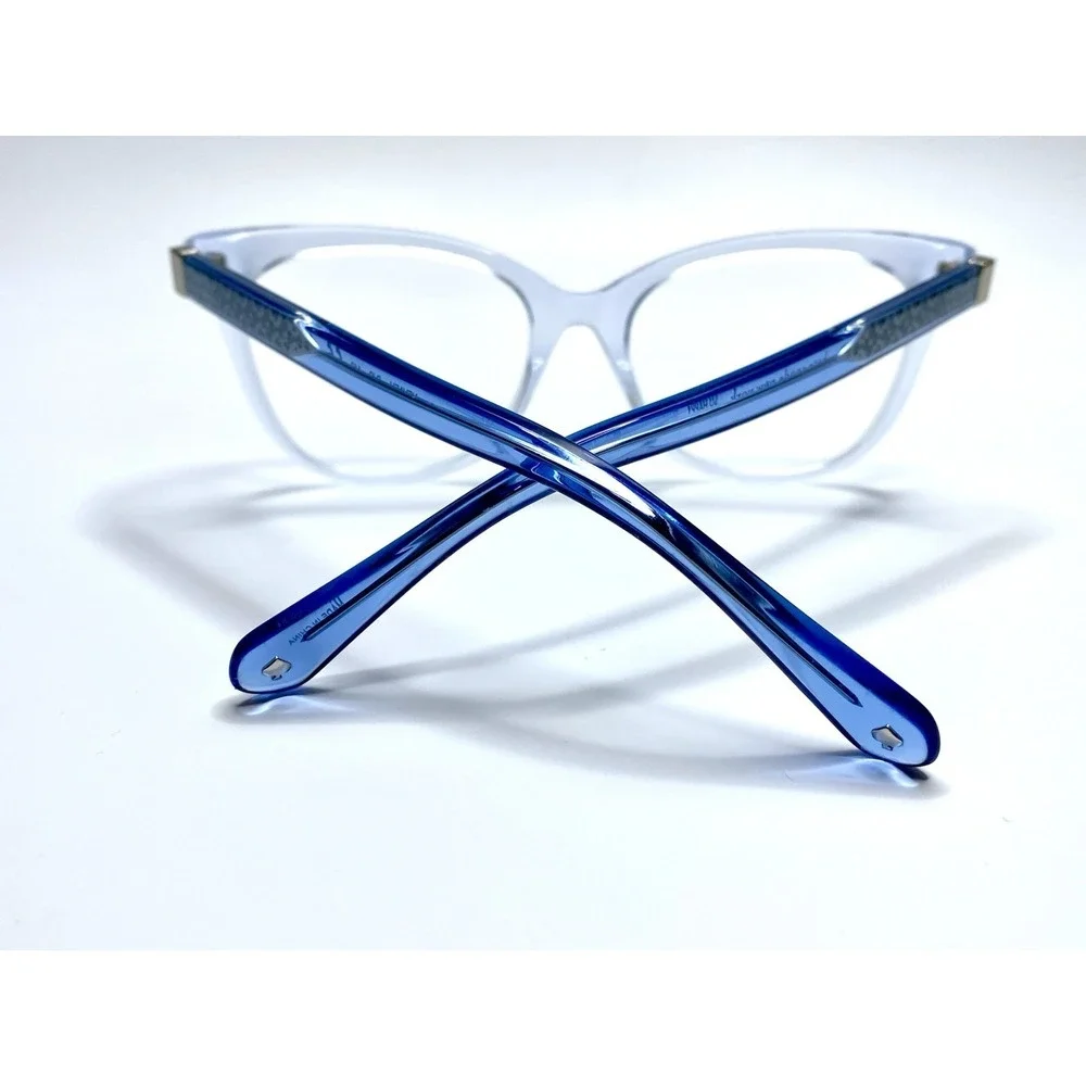 New Kate Blue Clear Cat Eye Frame Eyeglasses Nevaeh PJP 50 17 140